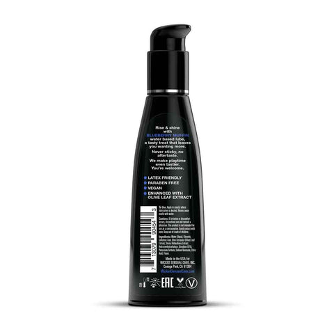 Wicked Aqua Blueberry Muffin Water Based Lubricant 120 mls 4 Ounces Flavoured Lube