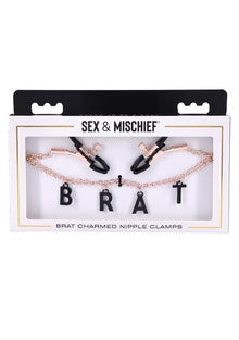 Sex & Mischief Brat Charmed Nipple Clamps 45 cm Chain Nipple Clips