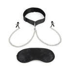 Lux Fetish Adjustable Collar and Nipple Clips – Fetish Accessory Set > Bondage Gear > Collars & Leashes