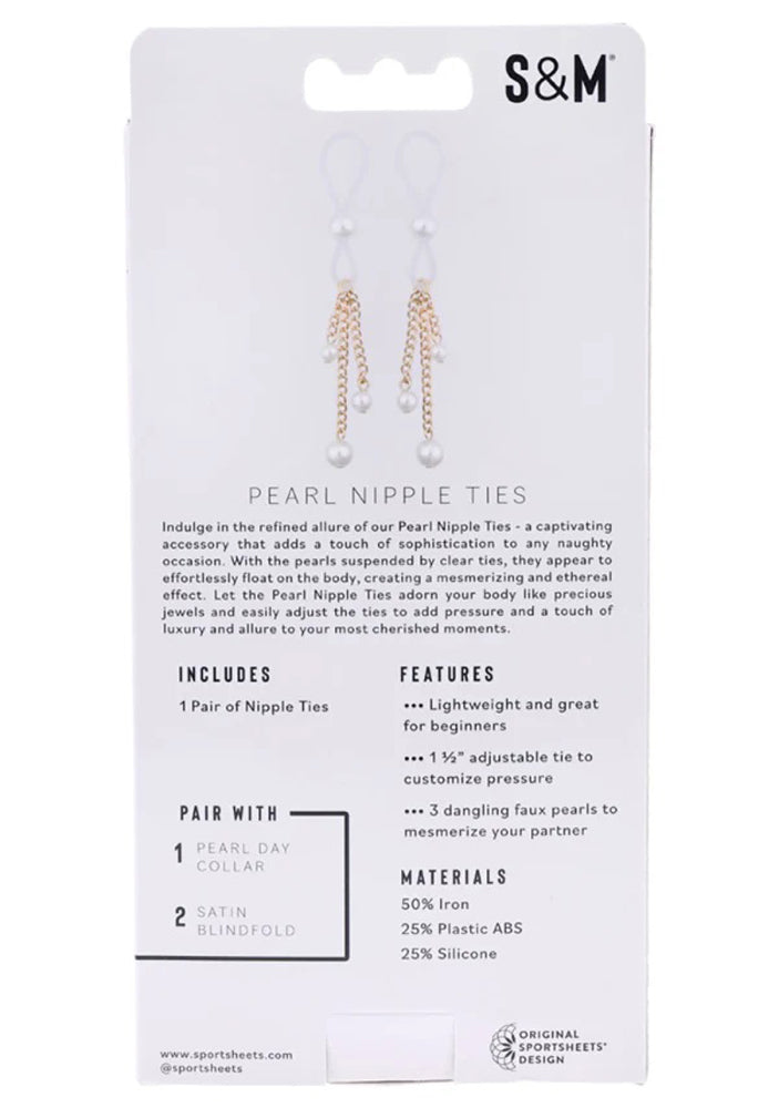 Sex & Mischief Pearl Nipple Ties – Elegant Nipple Accessory > Sex Toys > Nipple Clips
