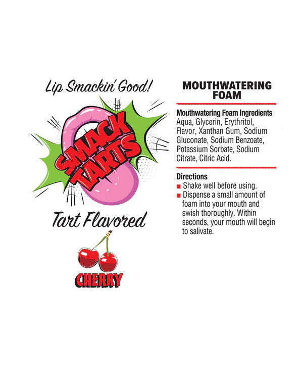 Smack Tarts Mouthwatering Foam (Sour Cherry) – Flavored Oral Spray 2.7oz > Lube > Oral Gels & Sprays