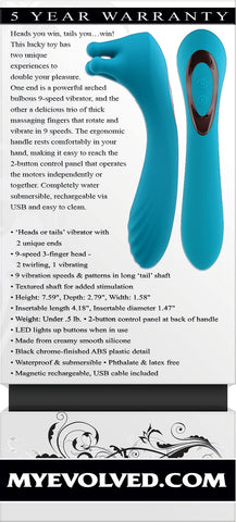 Evolved Heads or Tails Dual Ended Massager > Vibrators > Standard Vibrators