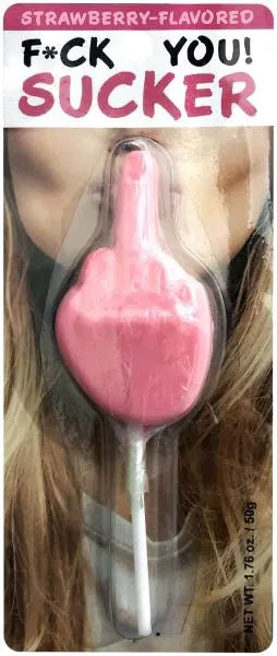 Fuck You Sucker Strawberry Flavored Lollipop - Edible Candy > Novelties > Candy & Edible Items