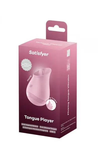 Satisfyer Tongue Player – USB Rechargeable Flicking Silicone Oral Stimulator > Sex Toys For Ladies > Clitoral Vibrators and Stimulators