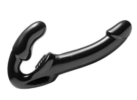 Xr Revolver Strapless Strap On G Spot Dildo Silicone Black > Realistic Dildos and Vibes > Strapless Strap Ons