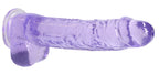 RealRock Crystal Clear 9 Inch Realistic Dildo with Balls Suction Cup – Body Safe TPE Dildo > Dildos > Realistic Dildos