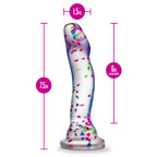 Hanky Panky Confetti Filled Clear 7.5" Dildo Glow in the Dark > Dildos > Realistic Dildos