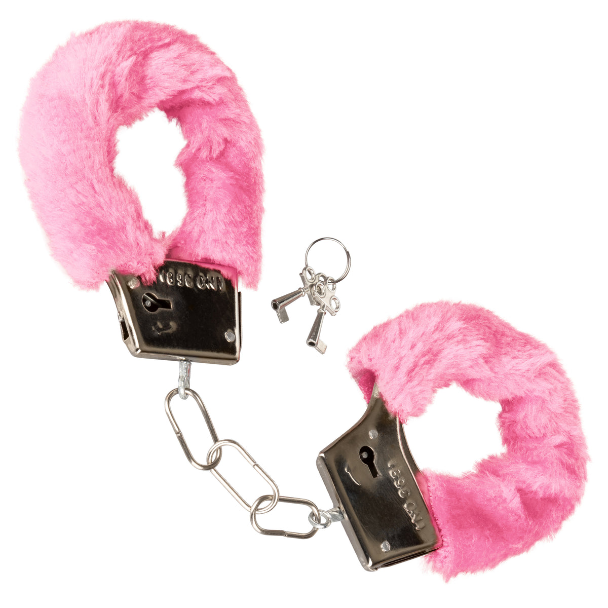 Playful Furry Cuffs – Adjustable Faux Fur Handcuffs with Lock and Keys Pink > Bondage Gear > Handcuffs