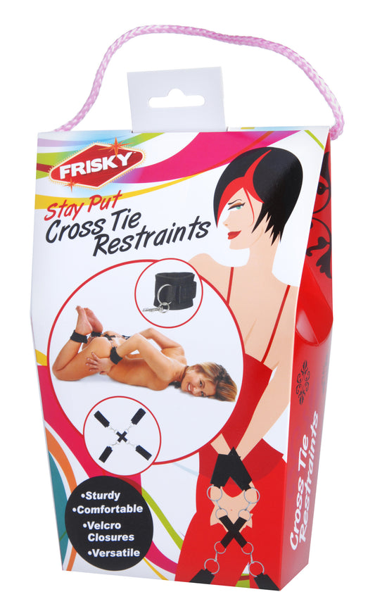 Stay Put Cross Tie Restraints Black BONDAGE-TOYS