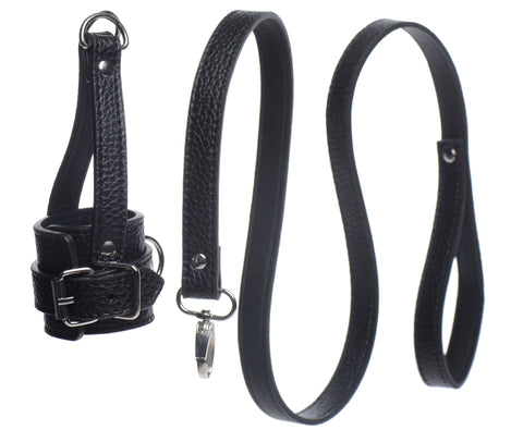 Strict Ball Stretcher With Leash Adult Sex Toy Ball Stretcher