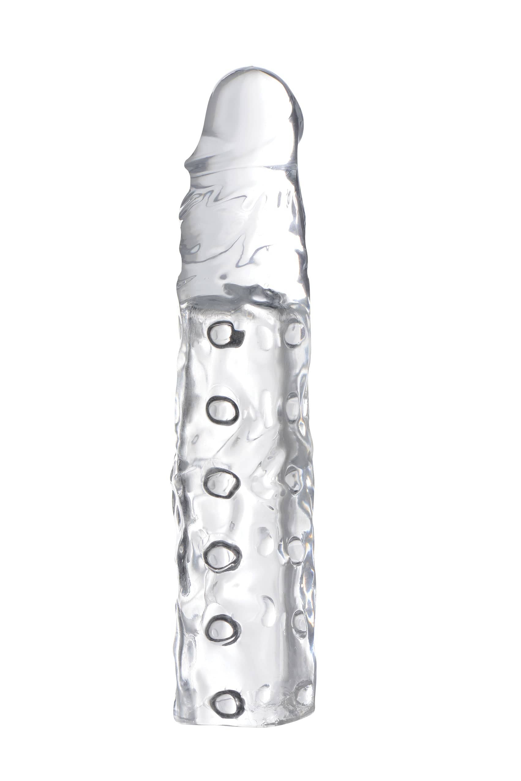 Clear Penis Enhancer Sleeve 3 Inch Length 1 Inch Girth Extension Sleeve > Sex Toys For Men > Penis Sleeves