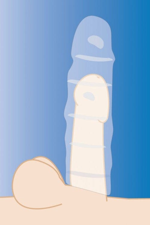 3in Flesh Penis Enhancer Sleeve for Extra Length and Girth SLEEVES