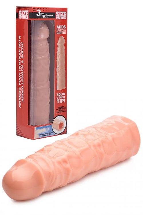 3in Flesh Penis Enhancer Sleeve for Extra Length and Girth SLEEVES