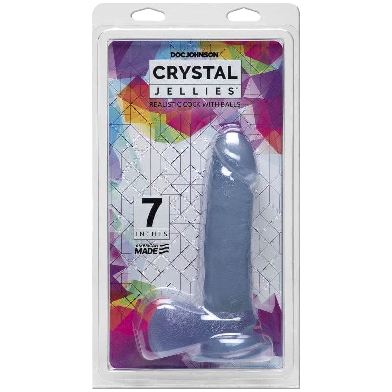Realistic 7 Inch Clear Cock with Balls – Body-Safe Material Dildo > Dildos > Realistic Dildos