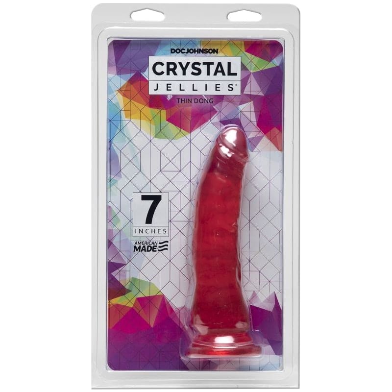Thin Dong With Suction Cup Base 7 Inch Slim Tapered Tip Adult Toy Secondary image