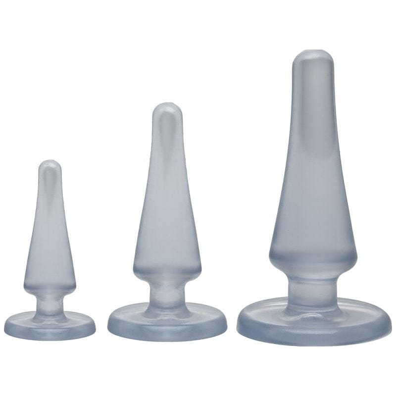 Anal Initiation Kit Clear with Three Sizes Classic Anal Plugs Set > Anal Range > Butt Plug Kits