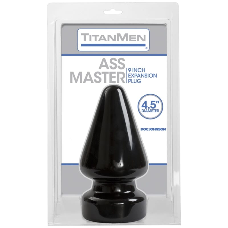 Ass Master Butt Plug 9 Inch Length 4.5 Inch Diameter Black Butt Plugs