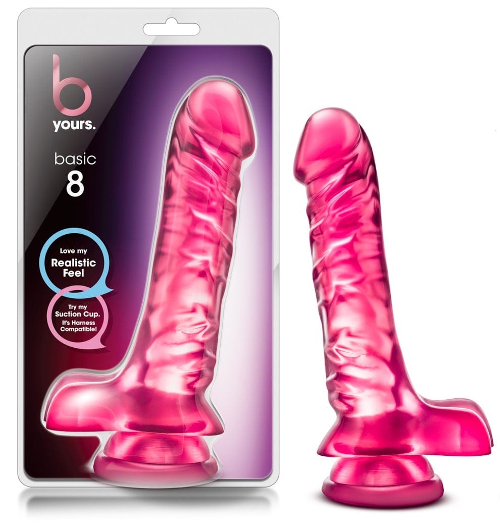 B Yours Basic 8 Pink Realistic Dildo with Suction Cup > Dildos > Realistic Dildos