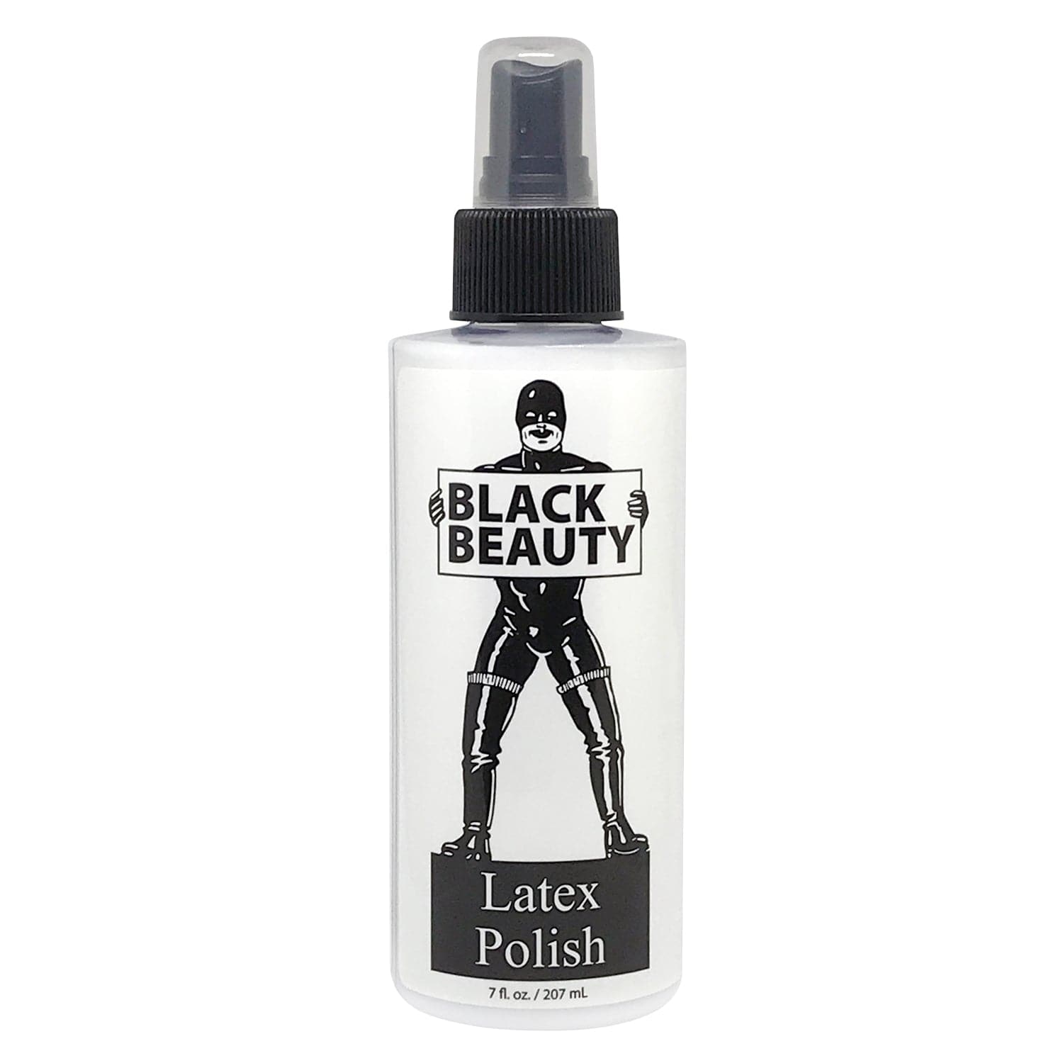 Black Beauty Latex Polish Spray Bottle 7 Ounces 207 mls Toy Cleaners