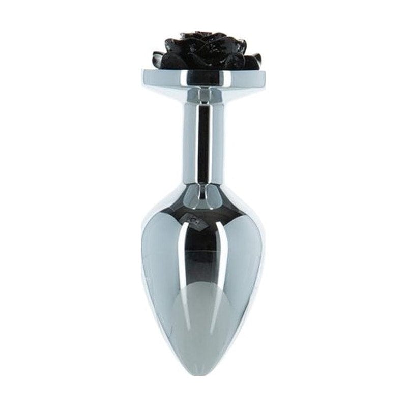 Black Rose 3 Inch Metal Butt Plug > Anal Range > Jewel Butt Plugs