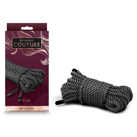 Bondage Couture Rope Black 7.6 Metre Bondage Rope for Adult Play Black Rope