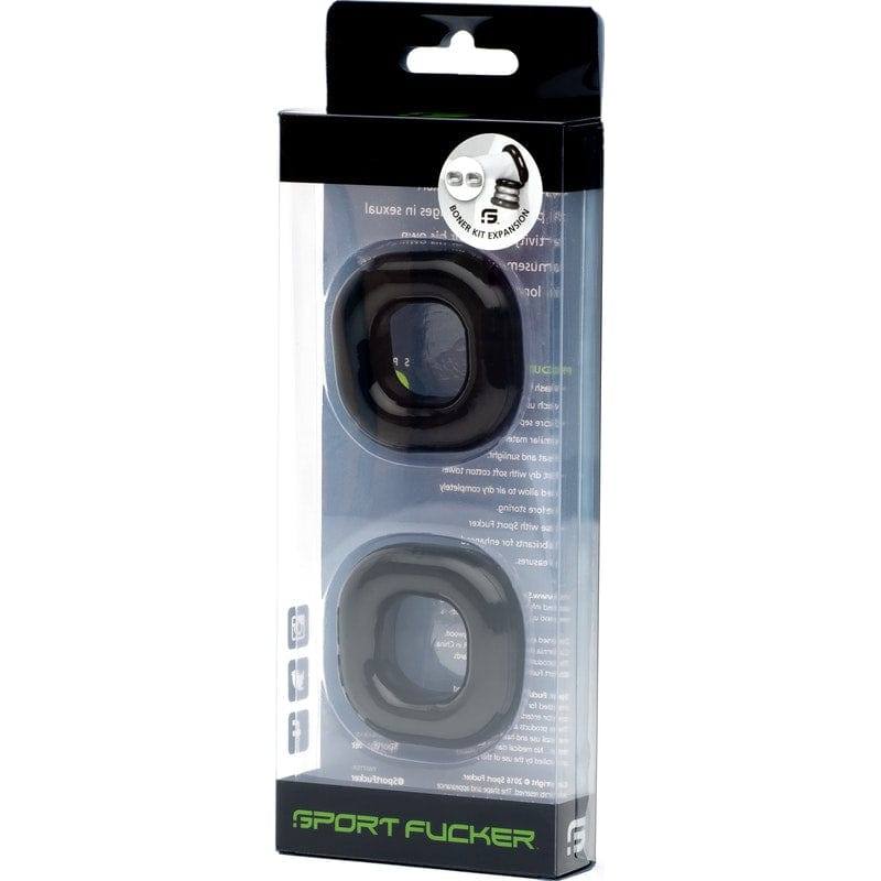 Boner Expansion Pack Black - 1.3 Inch Ball Ring Size COCK RING Set