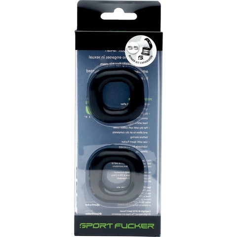 Boner Expansion Pack Black - 1.3 Inch Ball Ring Size COCK RING Set