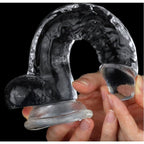 Clear 7.5 Inch Realistic Flexible Skin-Safe Dildo Adult Toy > Dildos > Realistic Dildos