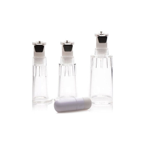 Clitoral Pumping System Clear with Small Medium Large Cylinders Female Pumps