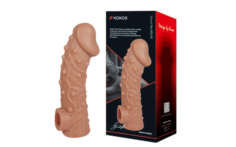 Cock Sleeve 2 Medium 6.7 Inch Length with 1.5 Inch Extension Textured Penis Sleeve > Sex Toys For Men > Penis Sleeves