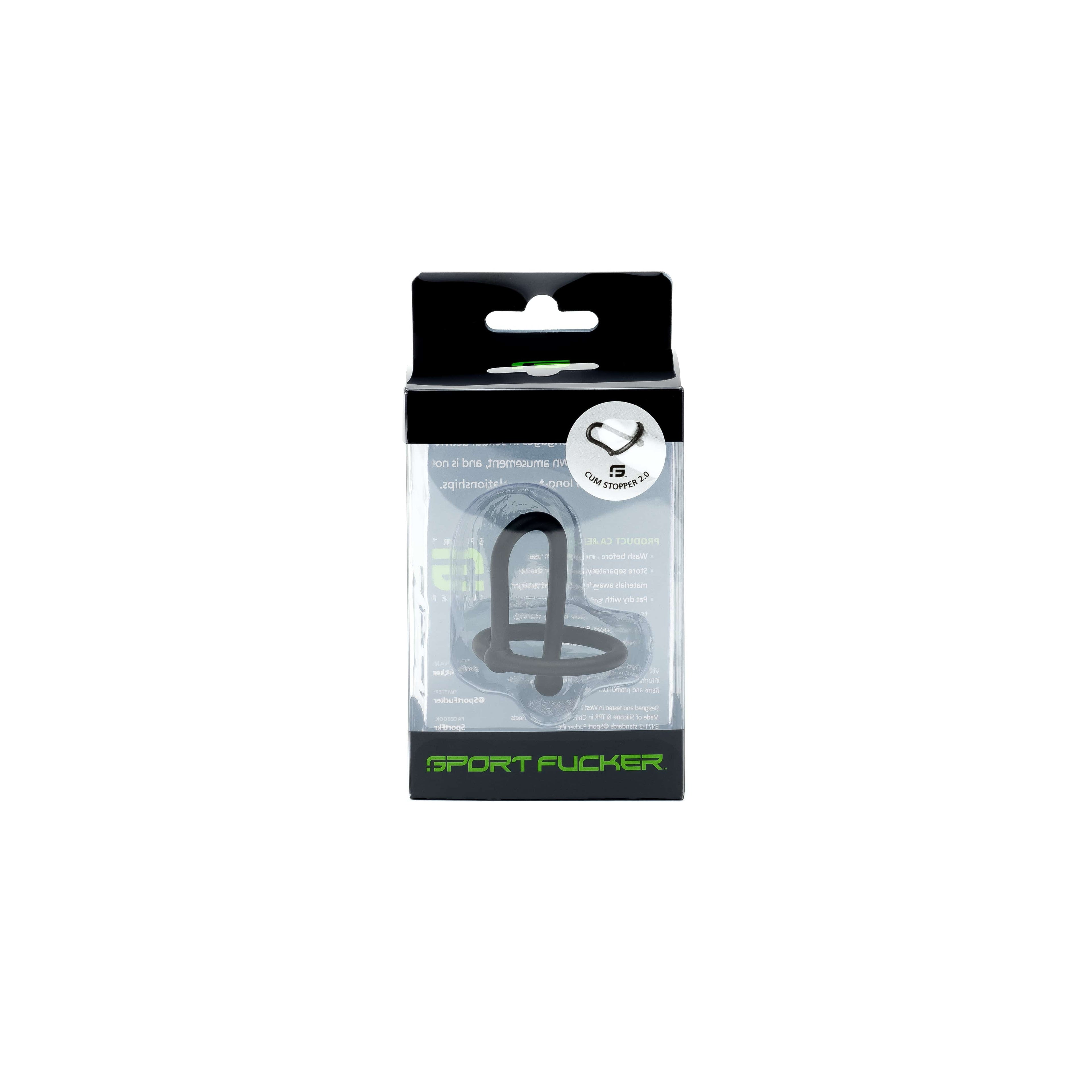 Cum Stopper 2.0 Black - 45mm Insertable Length Silicone Black > Sex Toys For Men > Sounding Rods