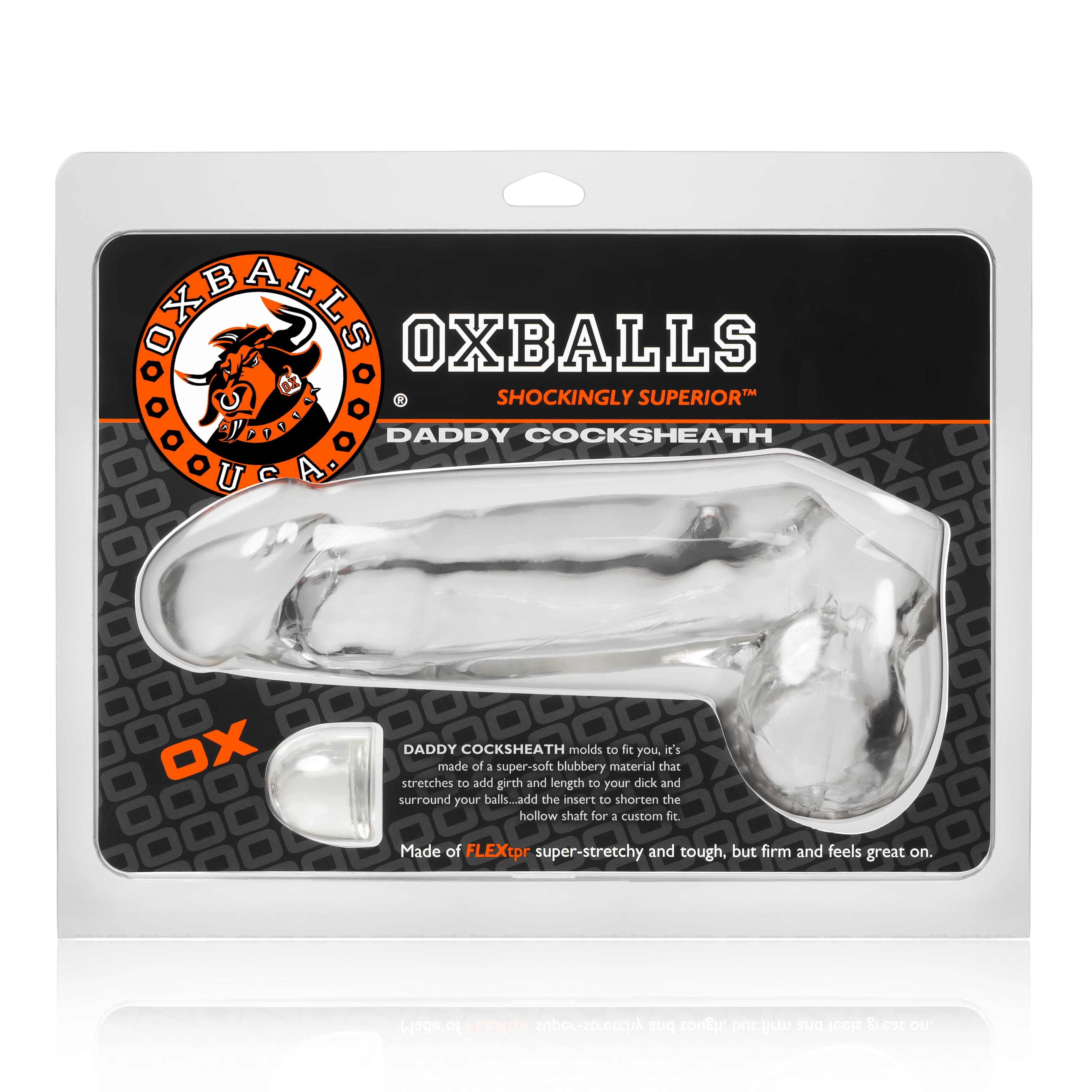 Daddy Cocksheath w Balls Clear 10 Inch Length Secondary image