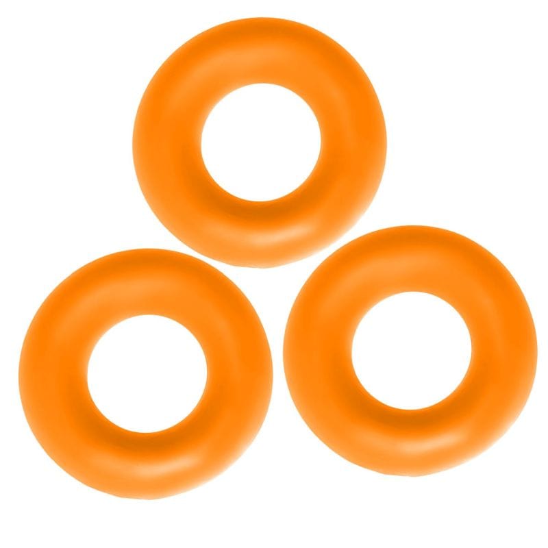 Fat Willy 3 Piece Jumbo Cockrings (Orange) – Soft and Durable Cockrings > Cock Ring > Sets Main image