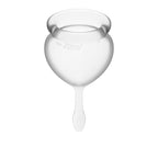 Feel Good Menstrual Cup Set Transparent 2 Piece Medical Grade Silicone > Essentials > Menstrual Products
