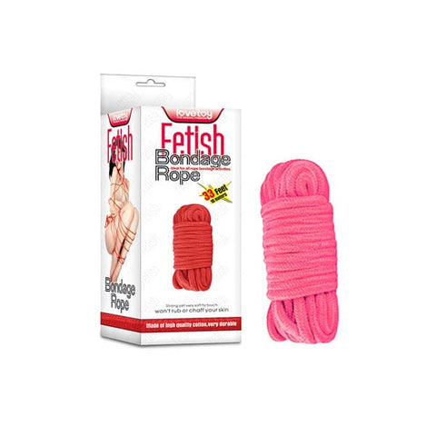 Fetish Bondage Rope Black 10 Meter Length Pink Rope