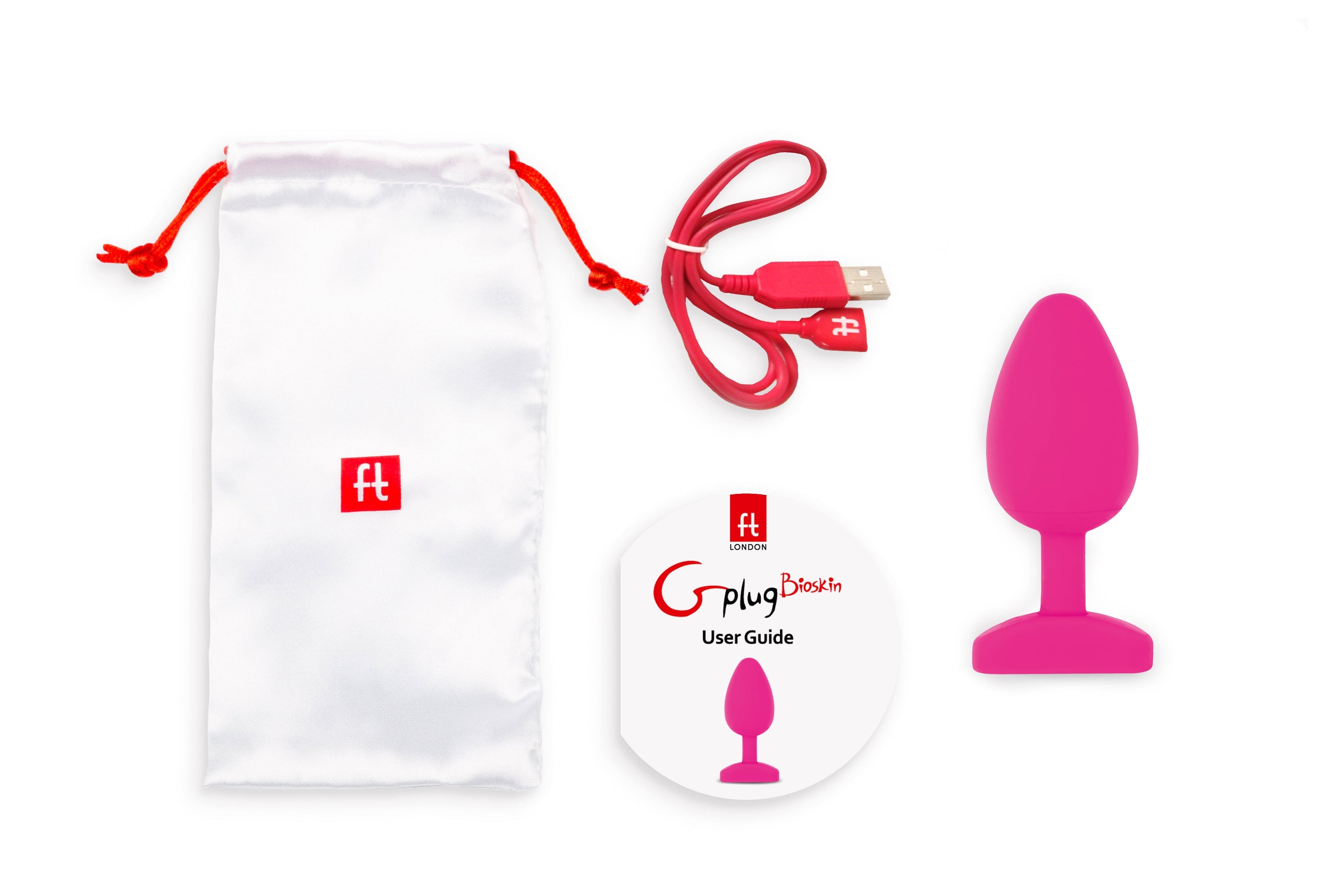 Gplug Large Bioskin Sweet Raspberry 3.9cm Realistic Texture Adult Toy > Anal Range > Butt Plugs