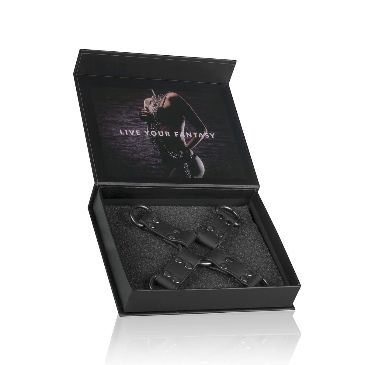 Hogtie Black Faux Leather Bondage Restraint Secondary image