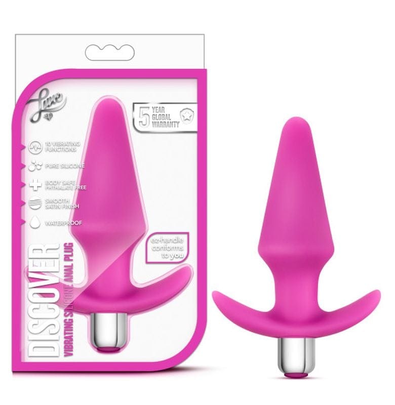 Luxe Discover Pink Anal Plug with 10 Vibrating Functions Secondary image