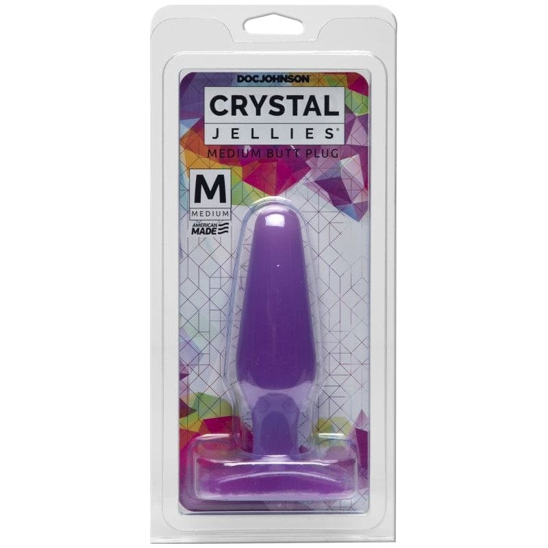 Medium Butt Plug Purple 5 Inch Crystal Jellies Toy Secondary image