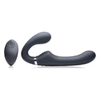 Mighty Rider 10X Strapless Strap-On Black with Remote Control > Dildos > Strapless Strap Ons