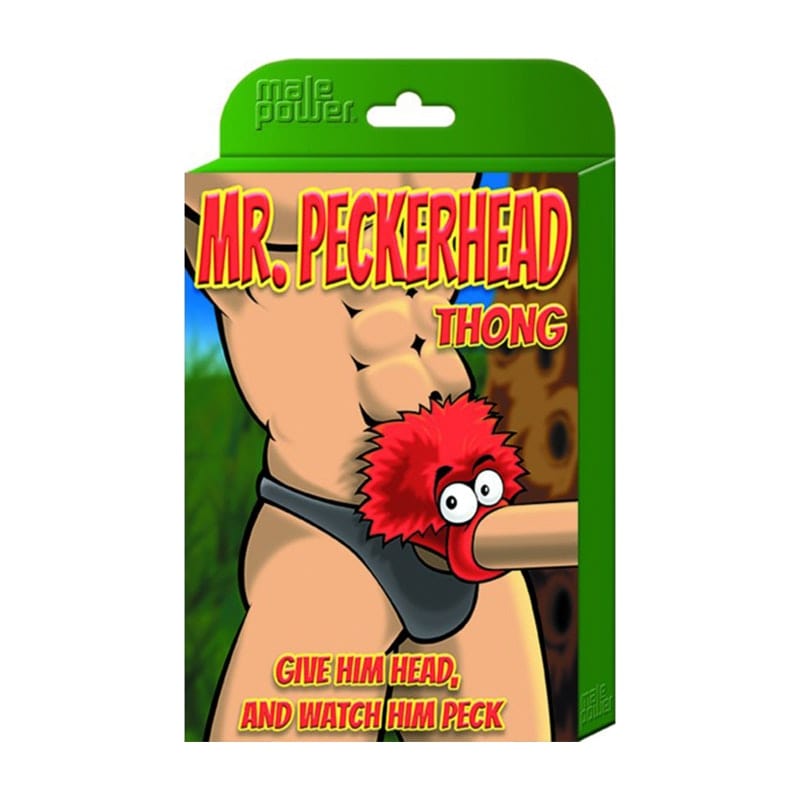 Male Power Mr Peckerhead Thong – Novelty Underwear with Marabou Feather Details > Clothes > Mens Apparel