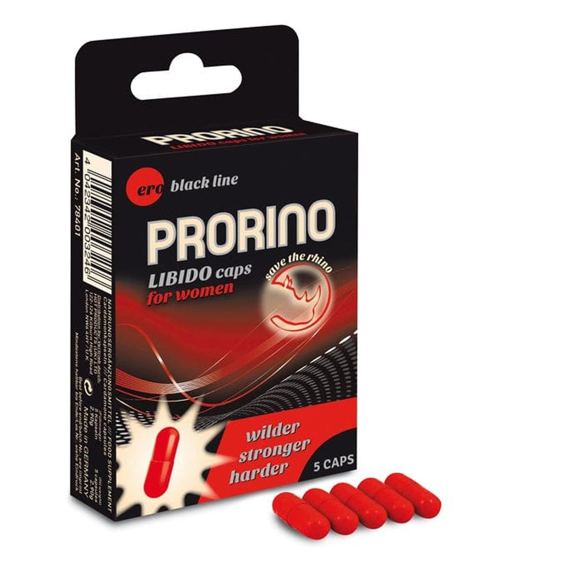Prorino Libido Capsules for Women 5 Count – Natural Dietary Supplement Capsules > Essentials > Womens Enhancers Main image