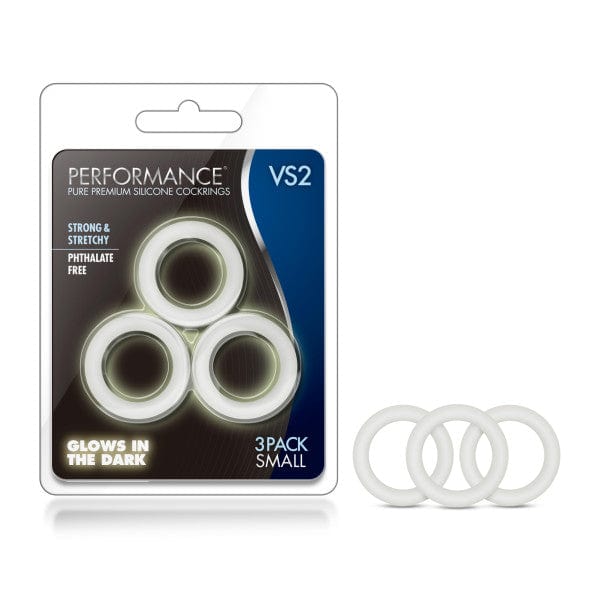 Performance VS2 Glow In Dark Small Silicone Cockrings Set of 3 > Cock Ring > Sets Main image