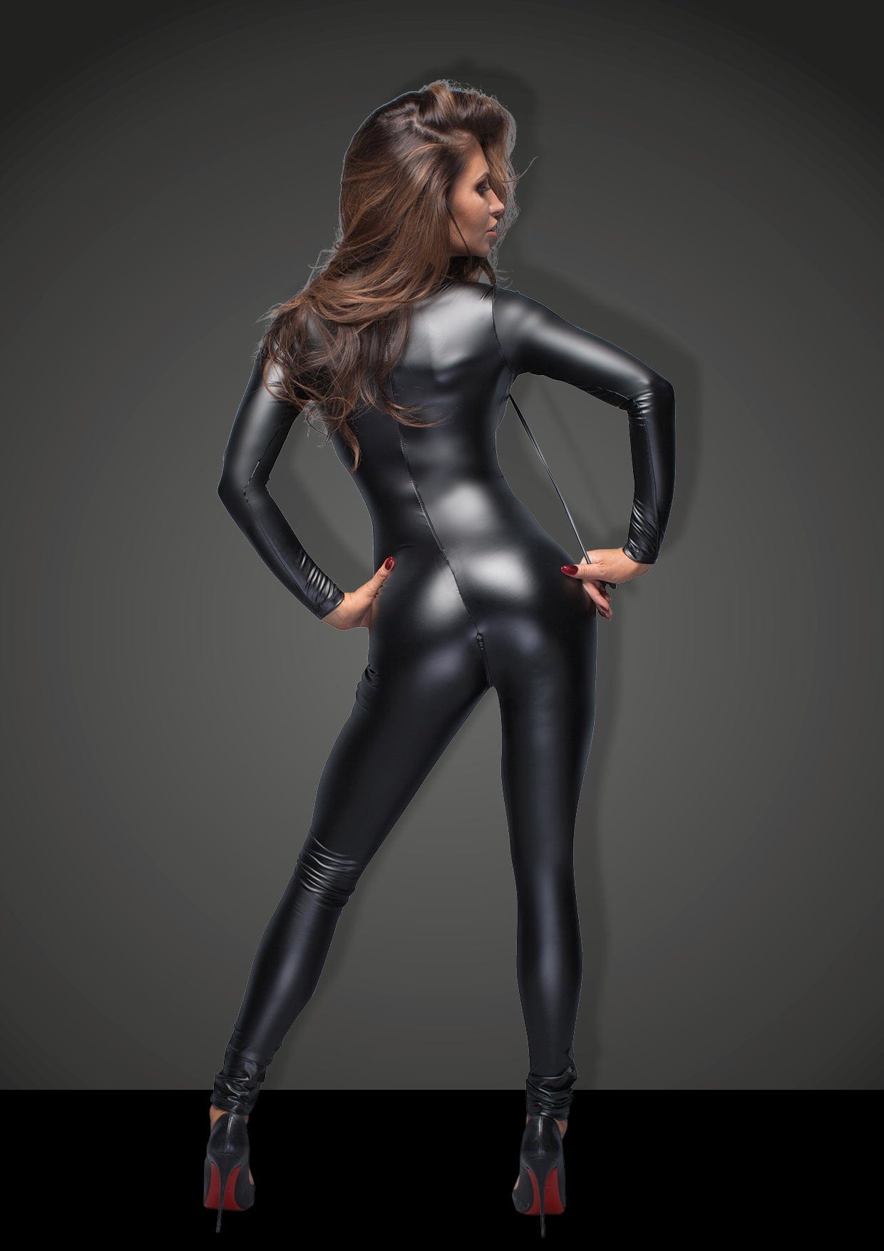 Power Wetlook Overall With Leash And Two Way Zipper Secondary image