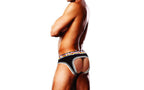 Prowler Oversized Paw Open Back Brief Black > Clothes > Open Back Underwear
