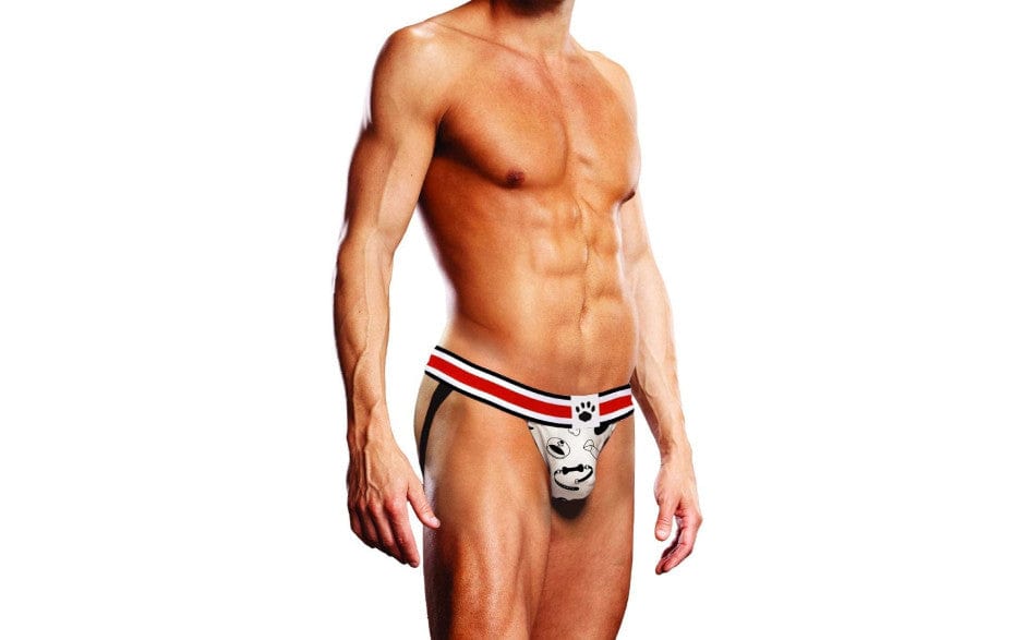 Prowler Puppie Print Jockstrap – Printed White Pouch and Straps Jockstrap > Clothes > Jockstraps Main image