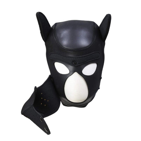 Puppy Play Mask (Black) – Neoprene Rubber Erotic Clothing Mask Masks