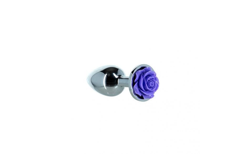 Purple Rose 3 Inch Metal Butt Plug for Enhanced Pleasure > Anal Range > Jewel Butt Plugs