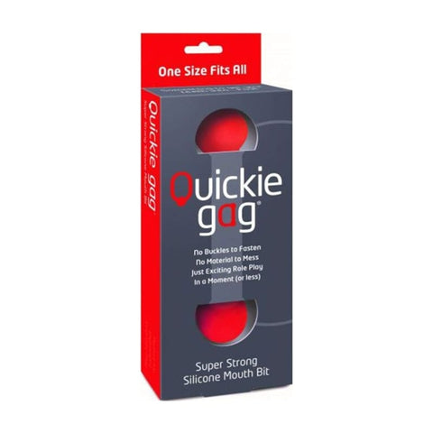Quickie Gag Mouth Bit Red - One Size Fits Most Gags