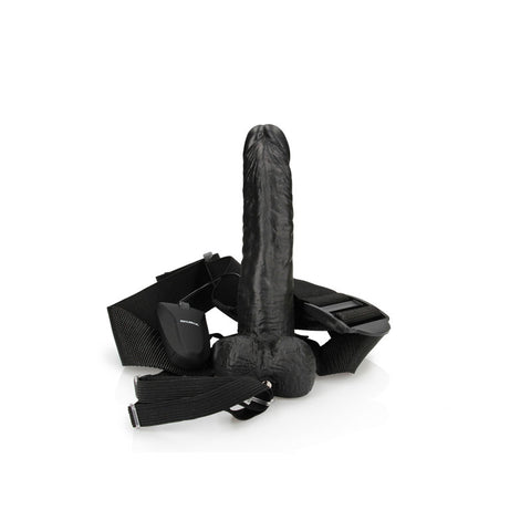 REALROCK Vibrating Hollow Strapon + Balls - 18cm STRAP-ONS